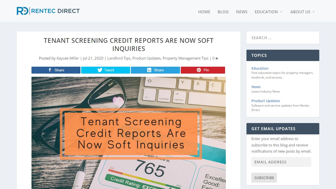 Tenant Screening Credit Reports Are Now Soft Inquiries - Rentec Direct Blog